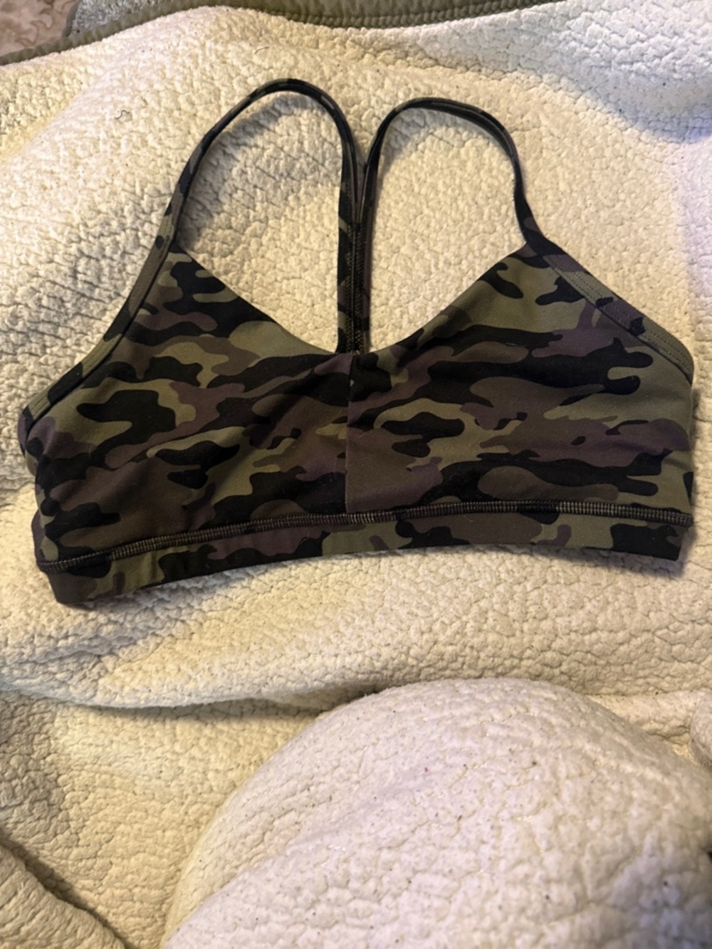 Fleo Green Camo Sports Bra - Women's Camouflage